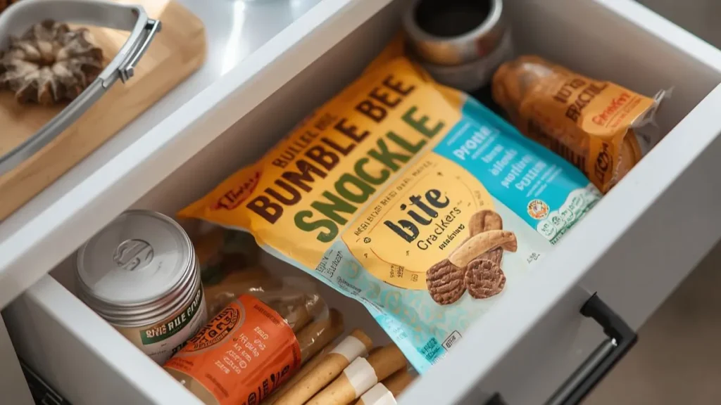 Bumble Bee protein snack pack kept as a backup option for simple lunch ideas for weight loss for work on a budget