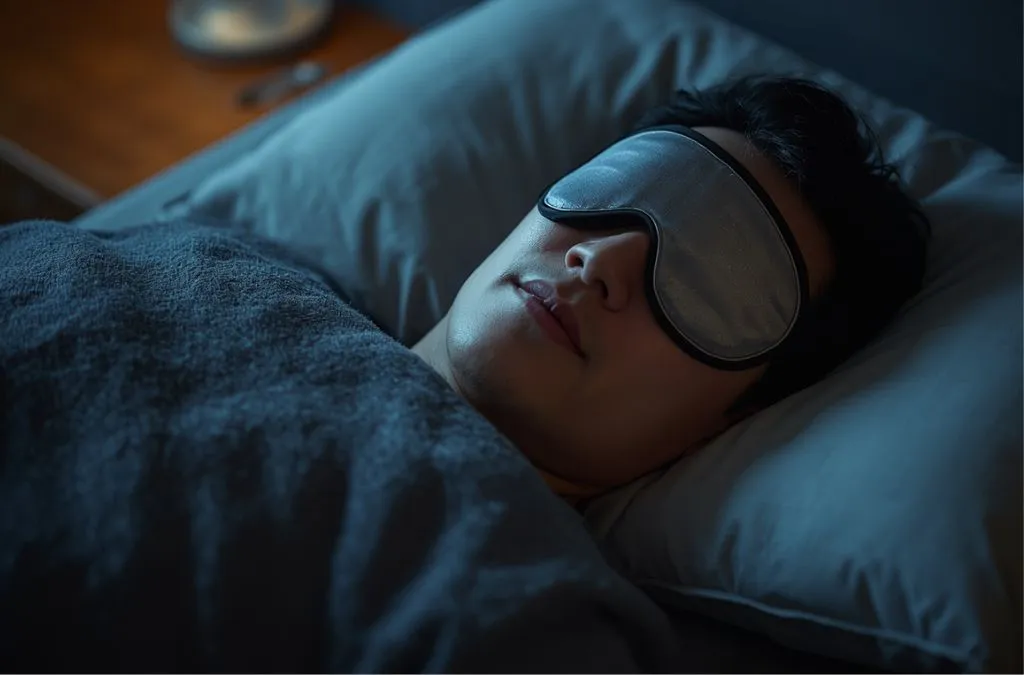 Comfortable sleep mask for deep rest as part of stress management routine