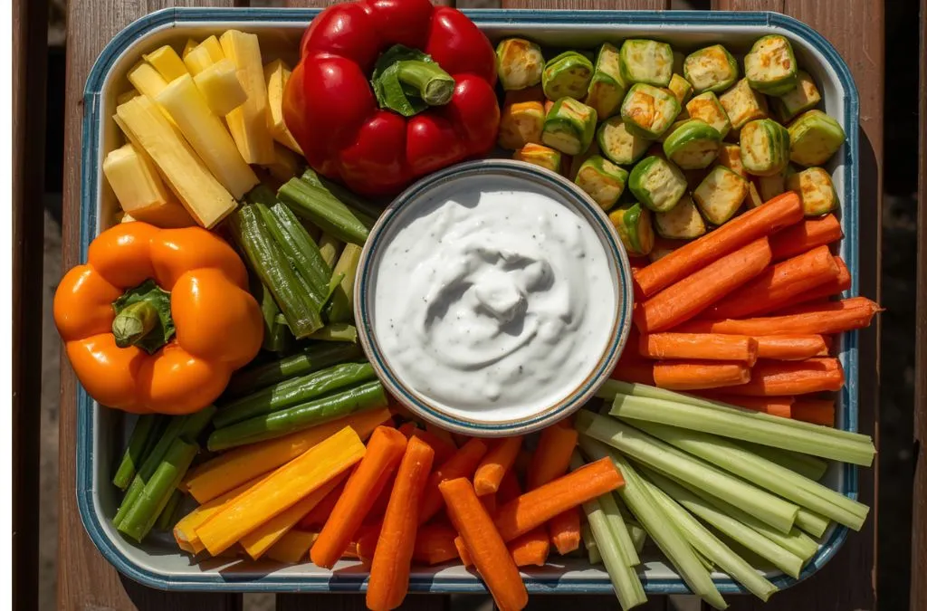Veggie tray appetizer idea for 4th of July food guide
