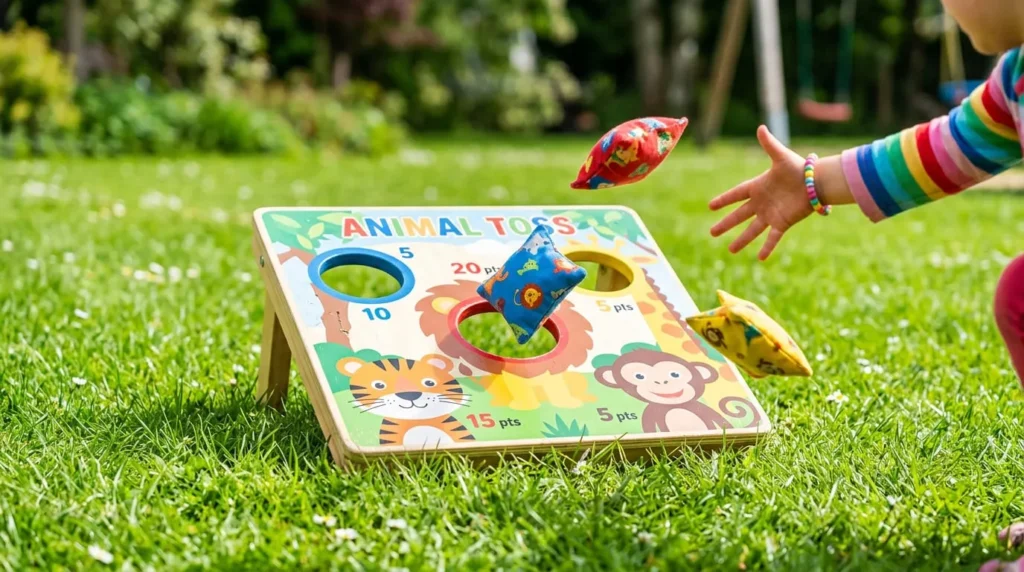  Animal bean bag toss game, a top pick among fall activities for kids