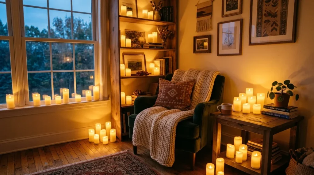 cozy-room-flameless-candles-glow