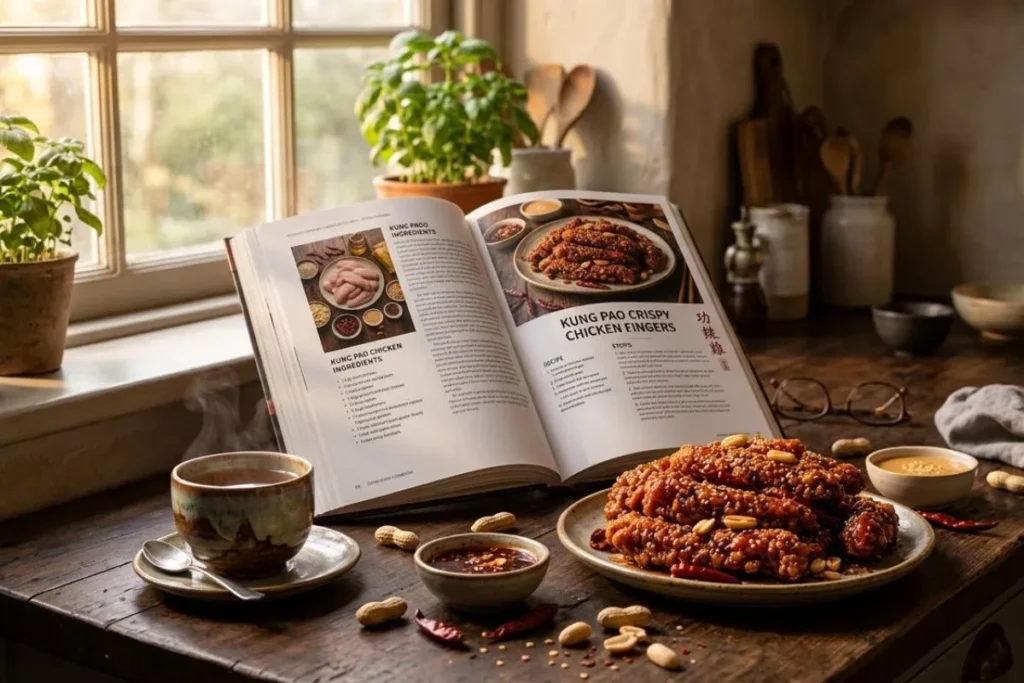 "Chinese cookbook recipe inspiration for homemade chicken fingers"