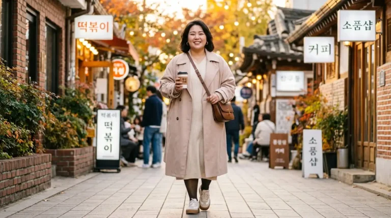 Plus size Korean fashion outfit inspiration for 2026 street style
